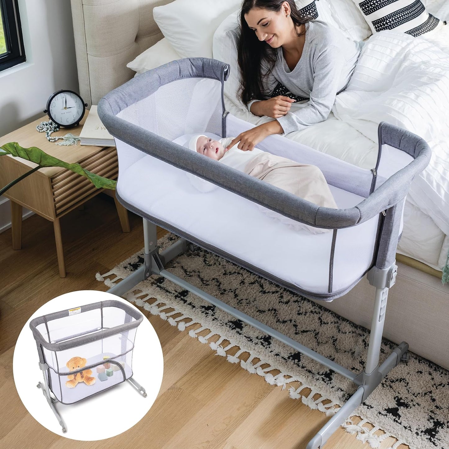 KoolerThings 3 in 1 Baby Bassinet: Portable Crib & Sleeper