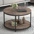 Round Coffee Table with Storage Shelf for Modern Living Rooms