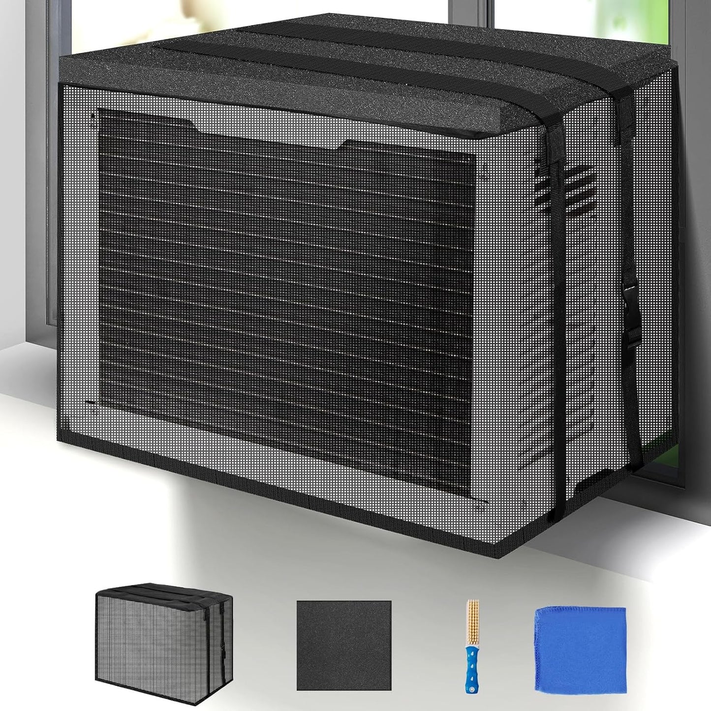 Waterproof Window AC Cover with Detachable Drip Cushions - All Seasons Protection by MayPal