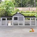 COZIWOW 82 Extra Large Wooden Rabbit Hutch for Bunnies