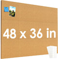 MaxGear Large Cork Board for Wall 48 in x 36 in - Customizable