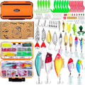 Fishing Lures Kit for Freshwater Tackle Box Kit 105pcs - Complete