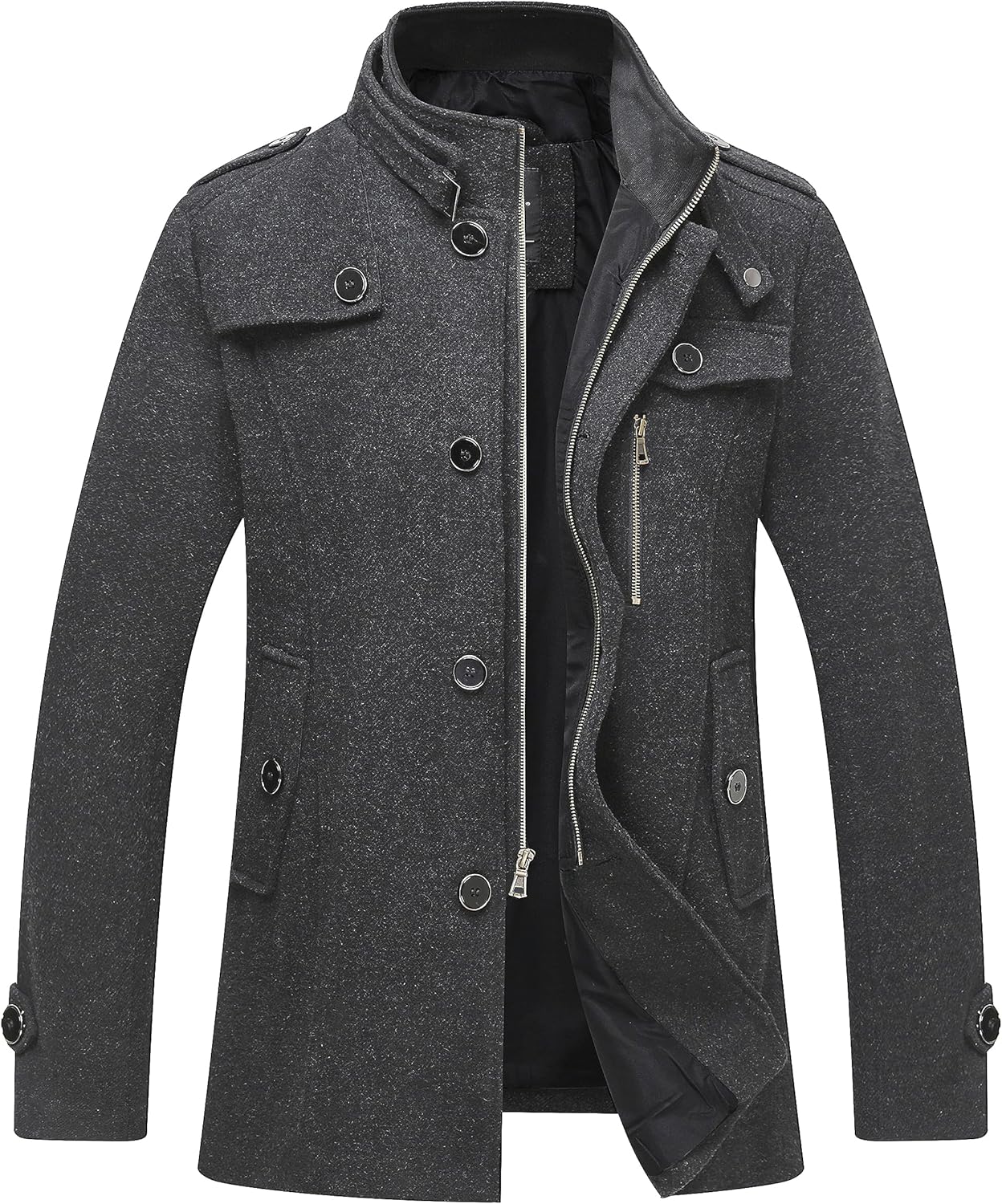 Wantdo Men's Wool Blend Jacket for Stylish Winter Protection