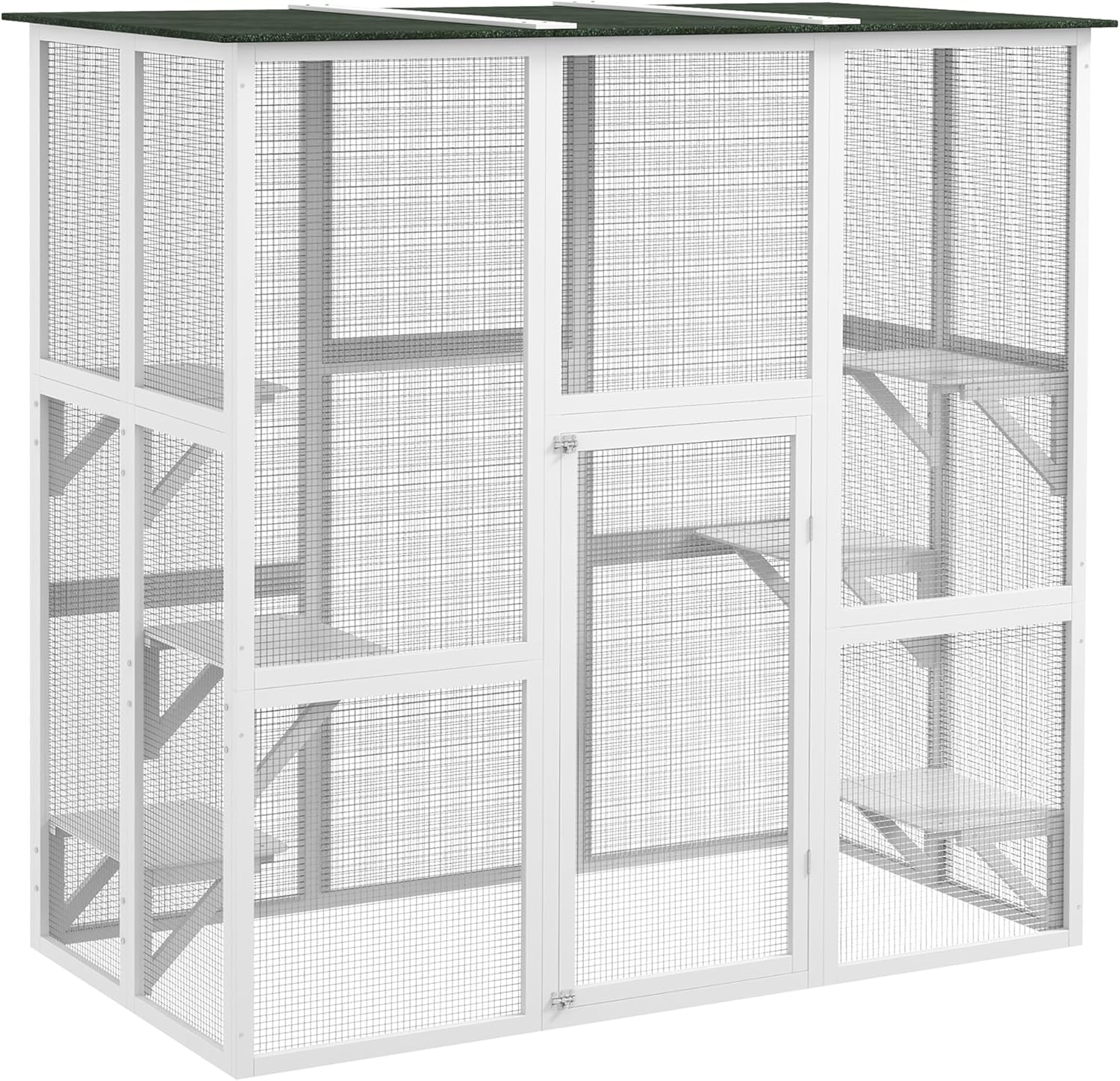 PawHut Outdoor Cat House Big Catio for Feral Cats and Kittens
