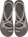 Capana Woven Women's Flat Sandals - Comfortable Strappy Braided Flats