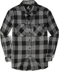 Alex Vando Mens Button Down Plaid Flannel Shirt - Regular Fit Comfort