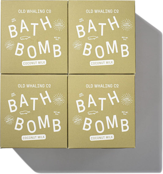 Old Whaling Co Coconut Milk Bath Bomb Set for Relaxation