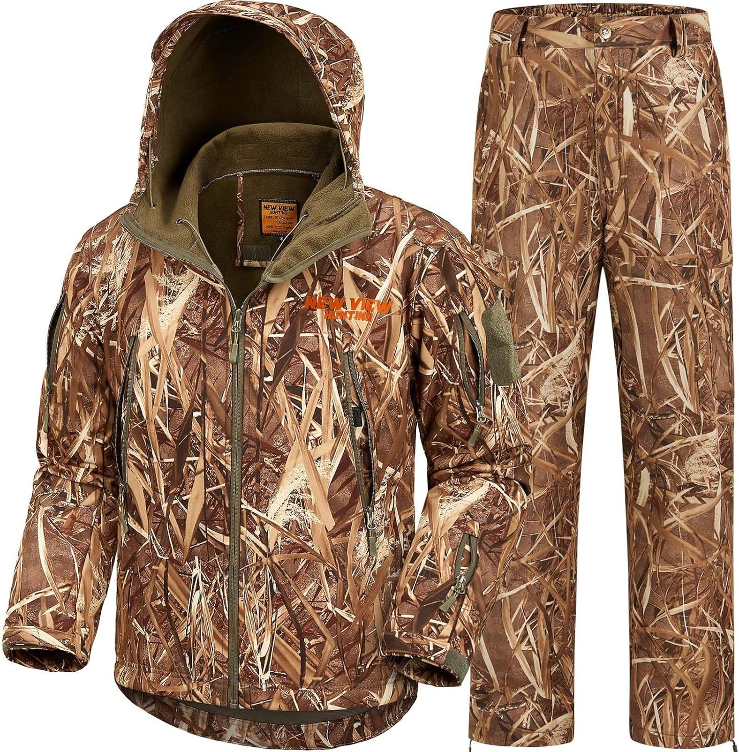 Camo Hunting Clothes for Men: Warm Jacket and Pants Set