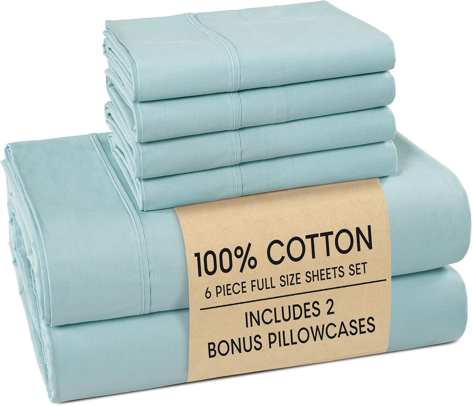 Casa Platino 100% Cotton Full Size Sheet Set - Soft & Durable