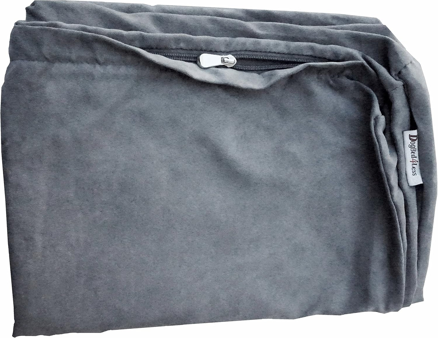 XXL Dog Bed Replacement Cover in Gray Suede Fabric - 55X37X4 in