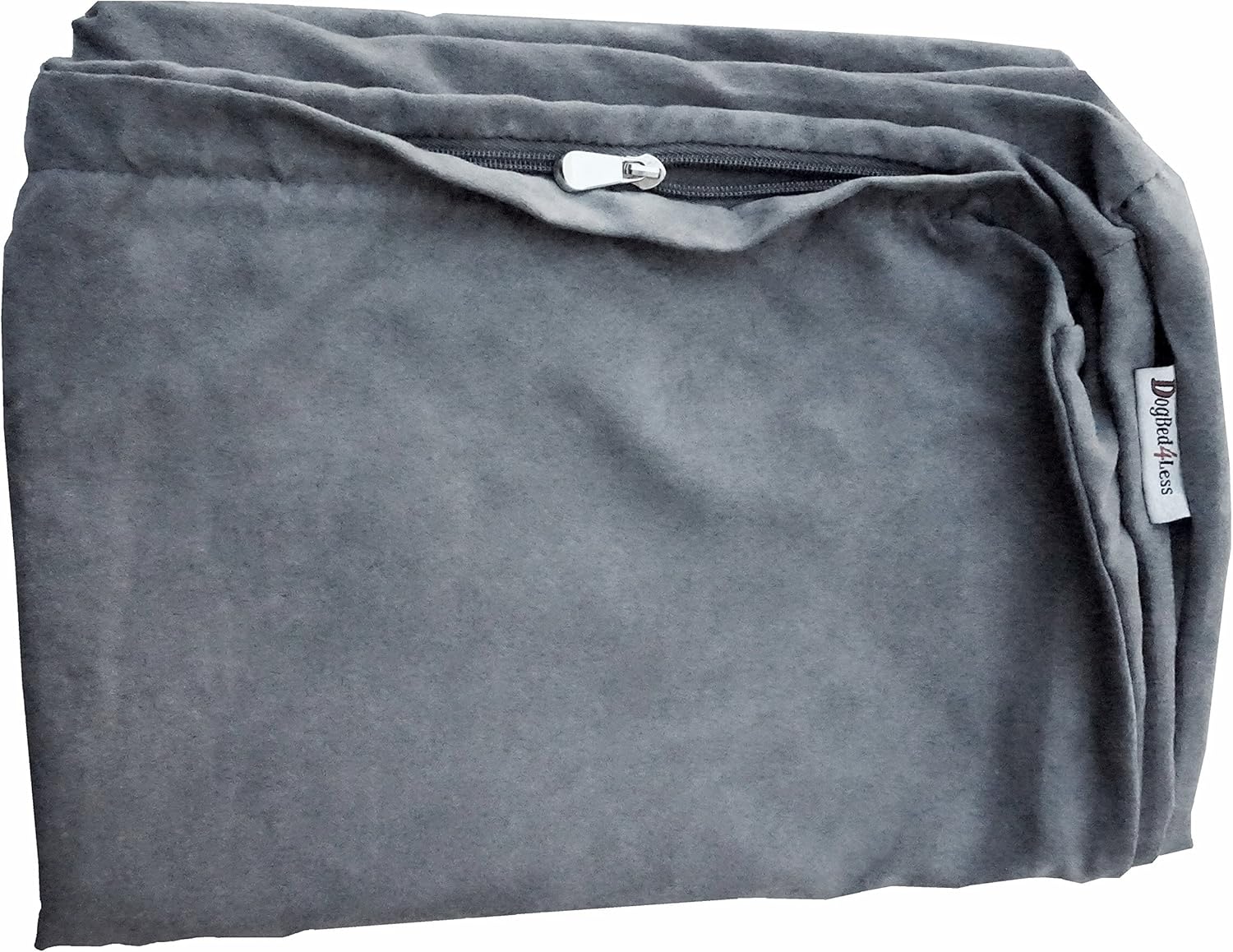 XXL Dog Bed Replacement Cover in Gray Suede Fabric - 55X37X4 in