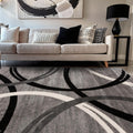 Rugshop Wavy Circles Design Area Rug for Stylish Interiors