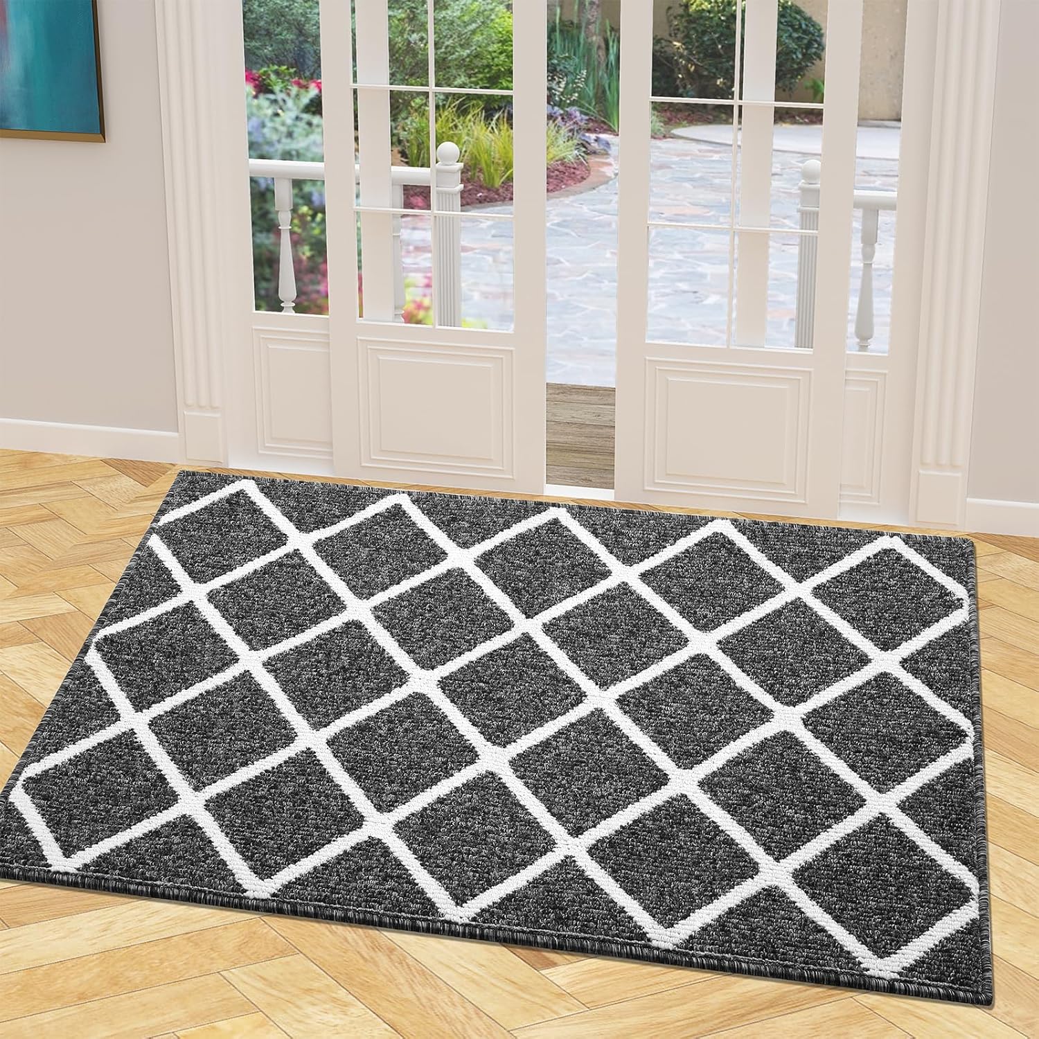 Finchitty Indoor Door Mat: Dirt Resistant, Non-Slip, Washable