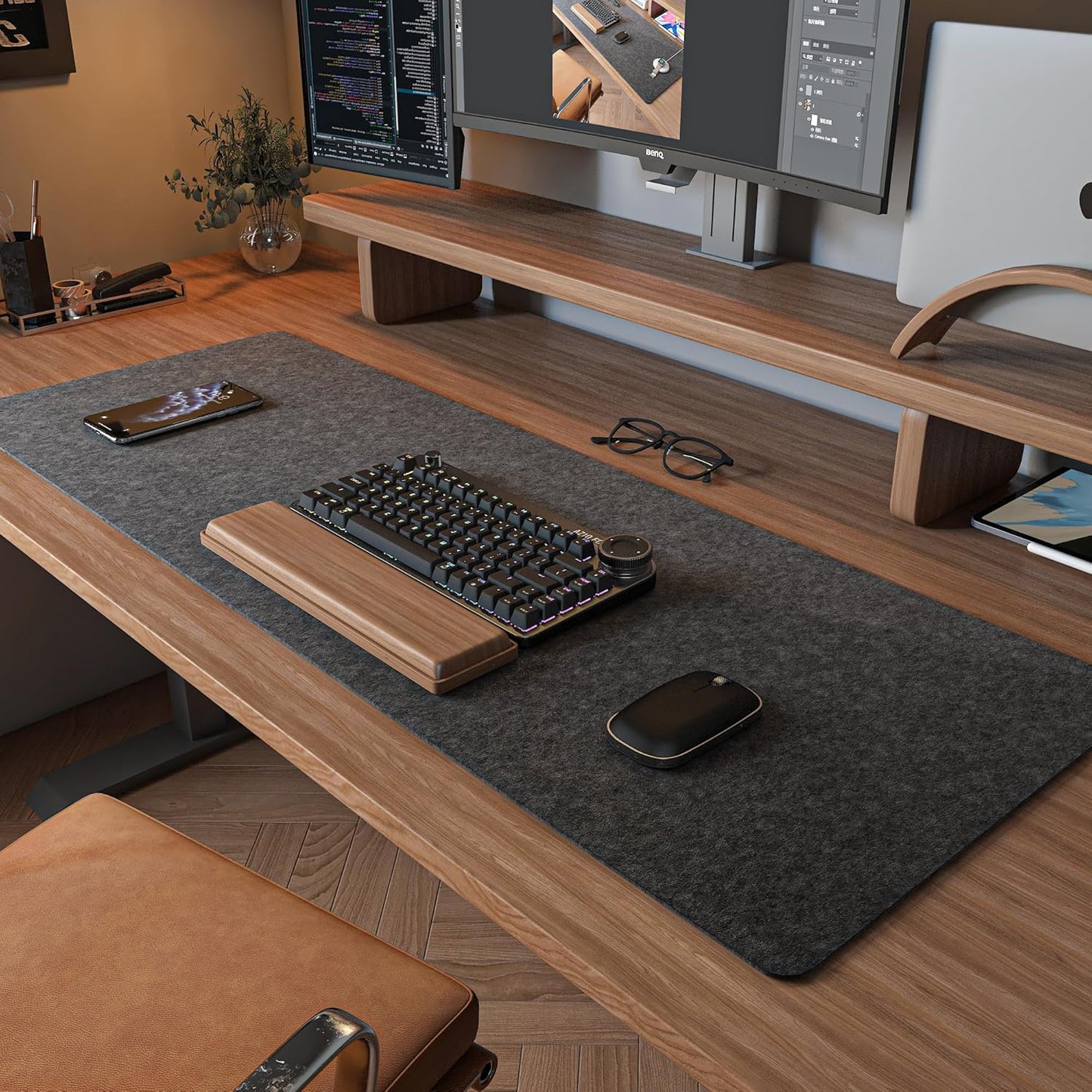 DAWNTREES Felt Desk Mat | Office Desk Protector
