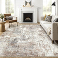 10x12 Area Rug Living Room: Washable Abstract Modern Soft Rug