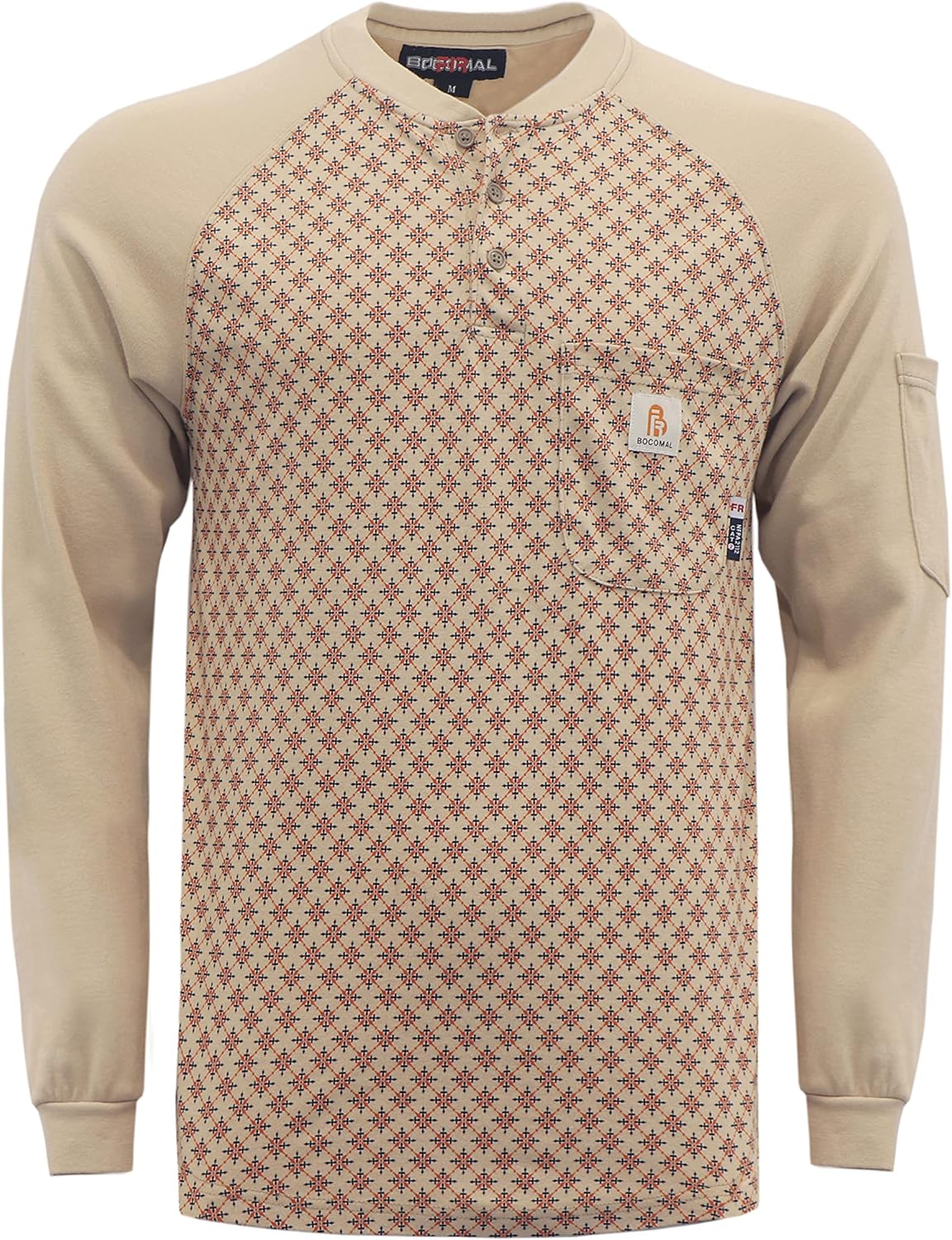 BOCOMAL FR Shirts Flame Resistant Henley for Safety and Comfort