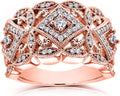 Rose Gold Filigree Anniversary Ring 1/2 CTW - Kobelli