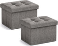 Ornavo Home Small Storage Ottoman Set of 2 for Versatile Use