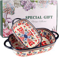 Casserole Dishes for Oven Ceramic Baking Dish Set - Gift-Ready Floral