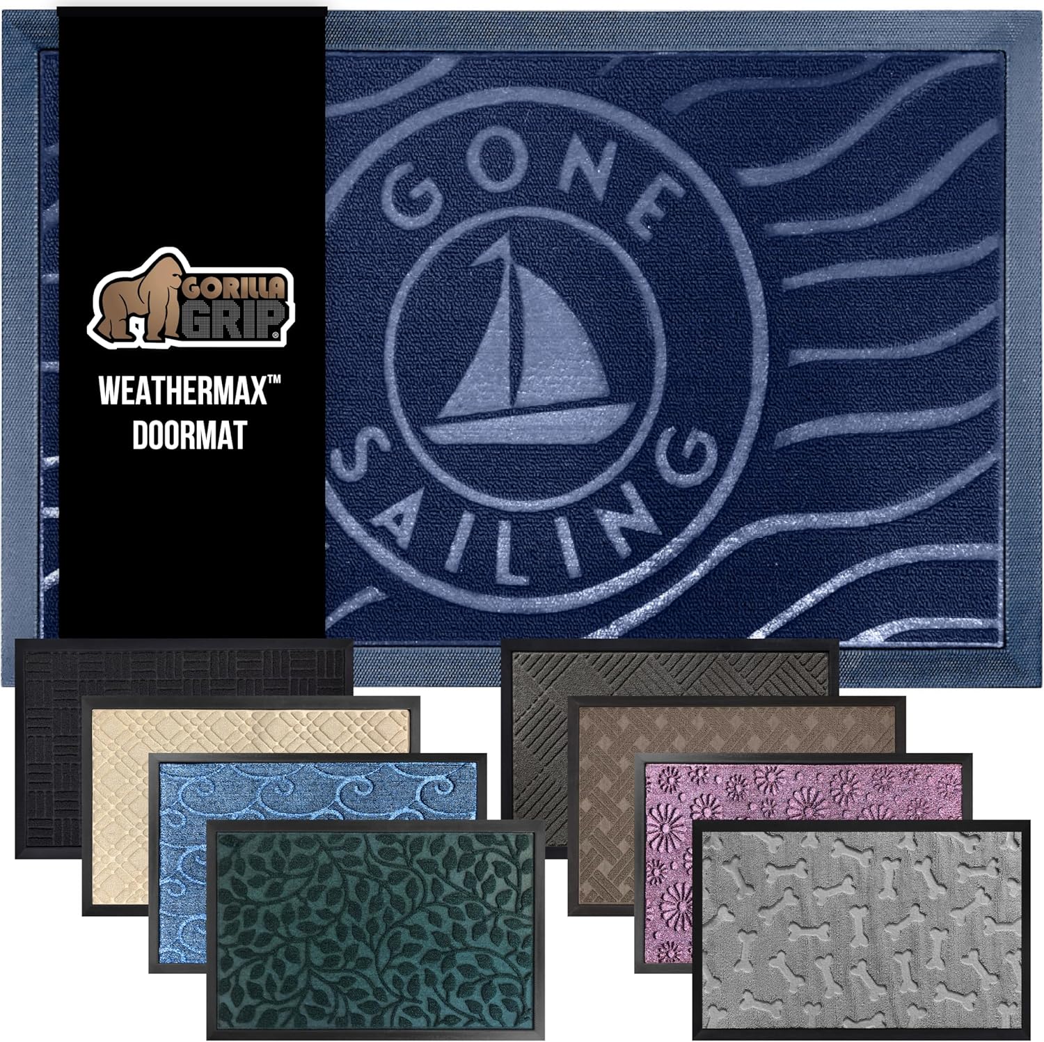 GORILLA GRIP Waterproof All-Season WeatherMax Doormat 35x23