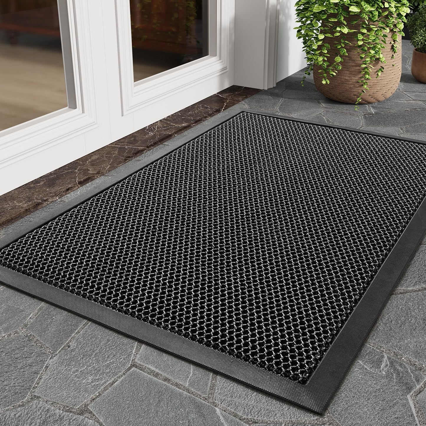 Dirt Trapper Doormat for Outside Entrance - Heavy Duty Mat