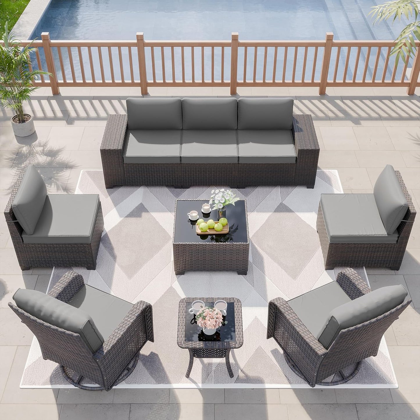 Kurapika 9 Pieces Patio Furniture Set for Ultimate Comfort