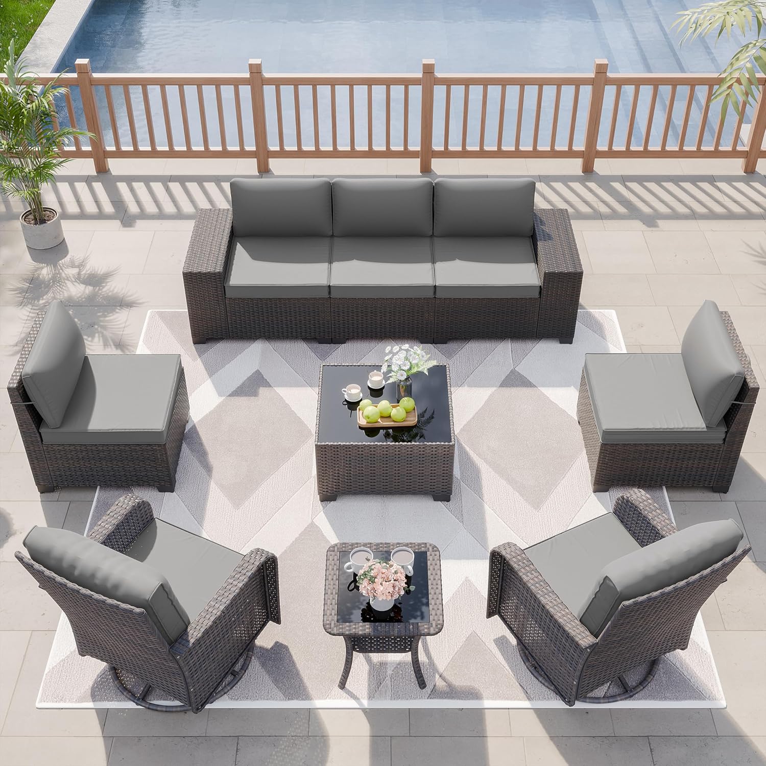 Kurapika 9 Pieces Patio Furniture Set for Ultimate Comfort