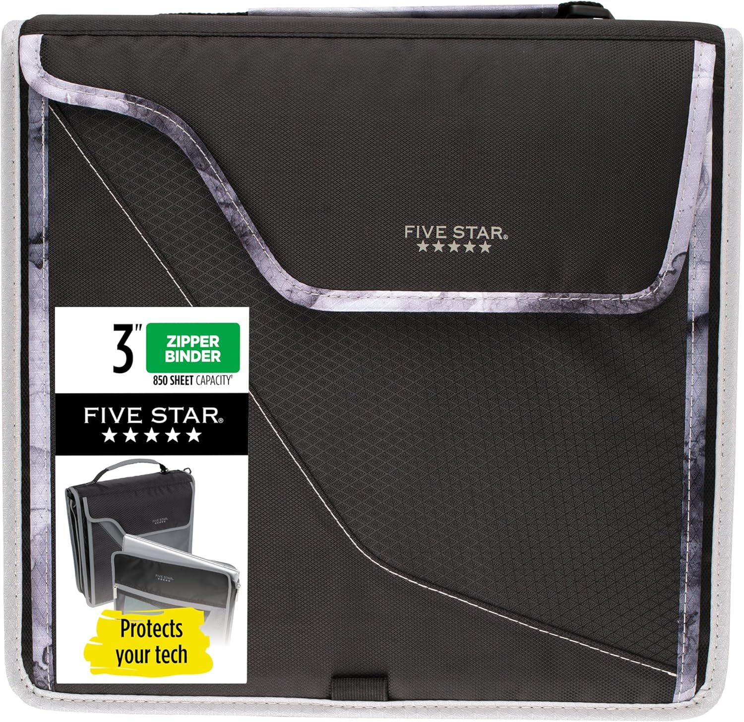 Five Star Zipper Binder with Removable Padded Case and Strap