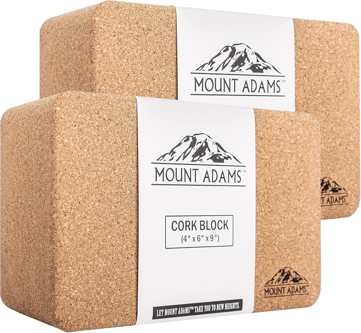 Non-Slip Cork Yoga Blocks - Firm Support, Balance & Stretch