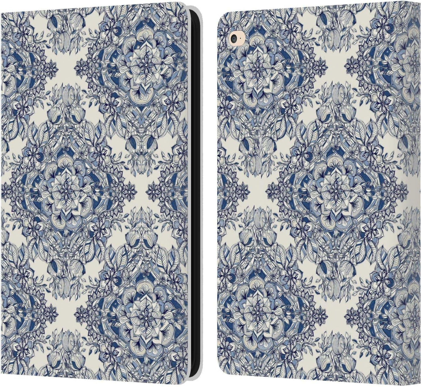 Micklyn Le Feuvre Diamond Doodle Leather Wallet Case for iPad Air 2