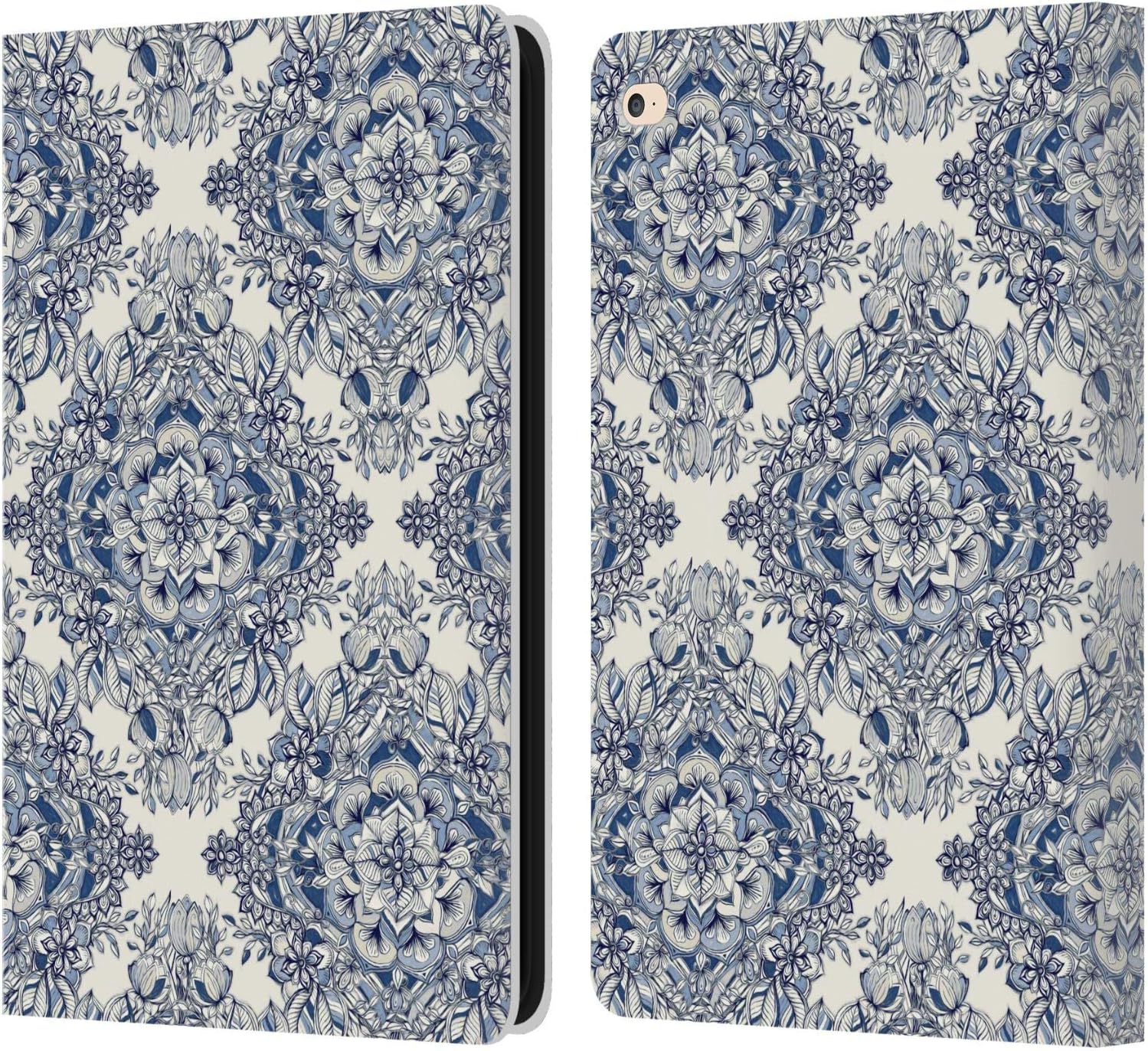 Micklyn Le Feuvre Diamond Doodle Leather Wallet Case for iPad Air 2