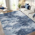 5x7 Area Rug Modern Abstract Washable Rug - Soft Low Pile