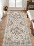 2x6 Washable Runner Rug for Hallways - Non Slip Distressed Taupe
