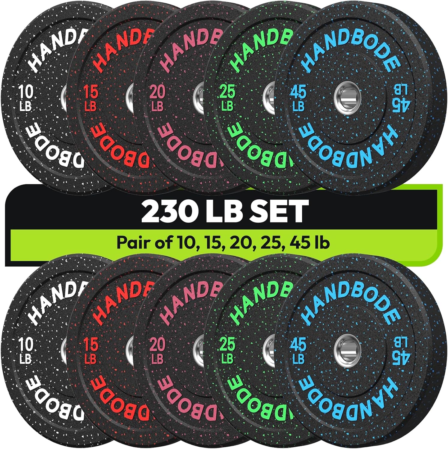 2-Inch Bumper Plates Set for Home Gym - Durable Rubber Weights