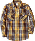 Dubinik Flannel Shirt for Men Western Pearl Snap Plaid (Style 2W2F)