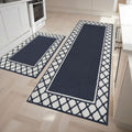 Non Slip Washable Kitchen Rugs Set of 2 for Floor Protection