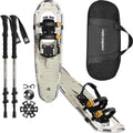 Retrospec Drifter Snowshoes & Poles Bundle - Lightweight All-Terrain