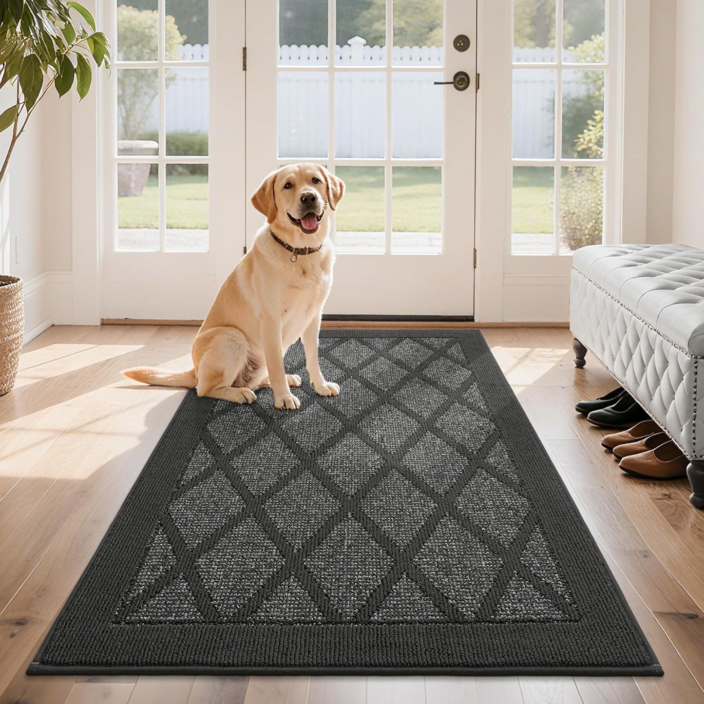 COSY HOMEER Non-Slip Door Mat 36x60 for Entryway Rugs