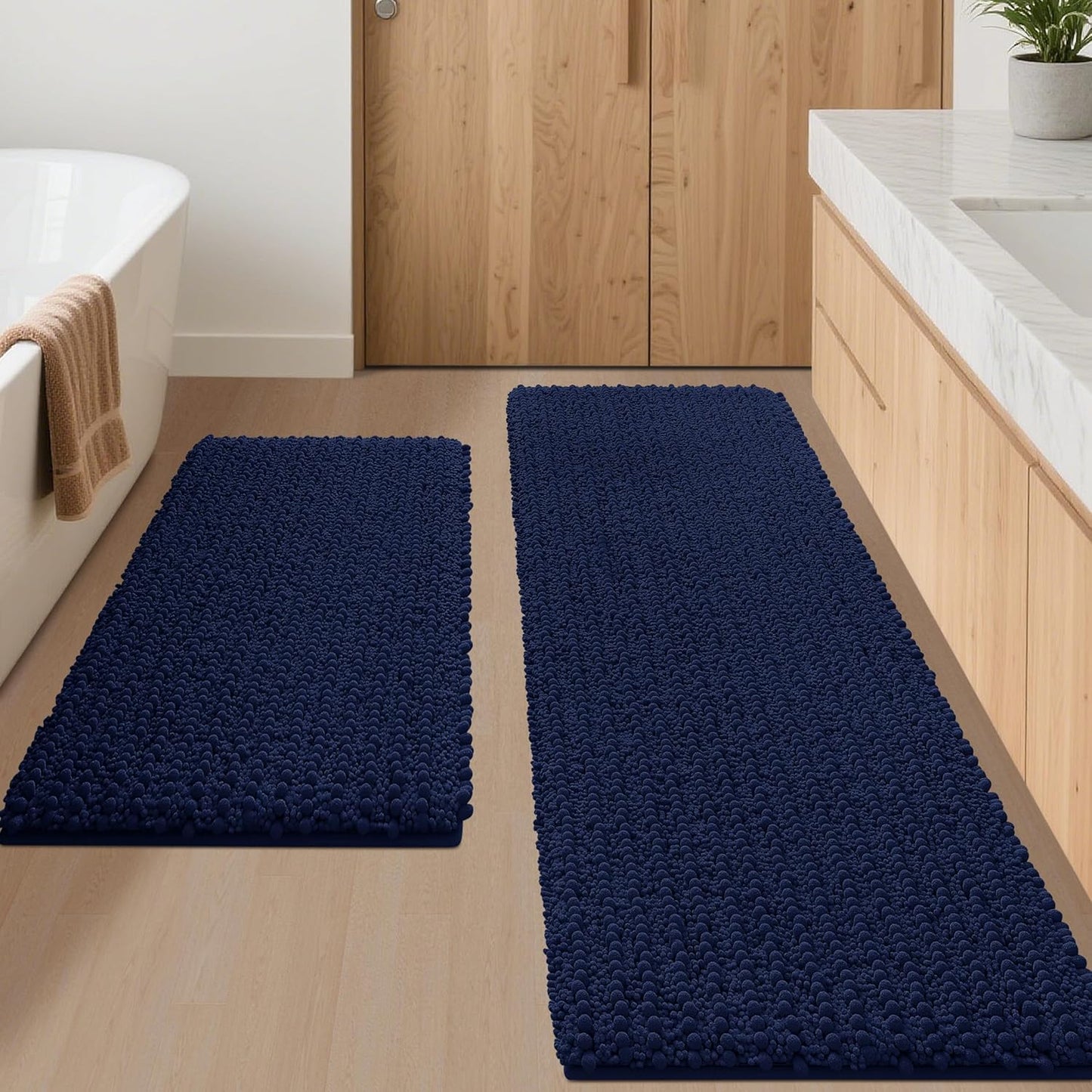 Luxury Chenille Toilet Bathroom Rug Mat Set for Comfort and Style