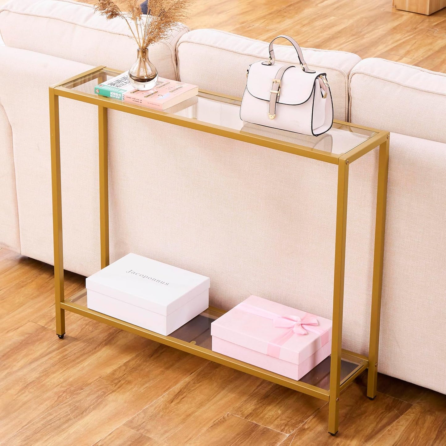 MAJARO Small Modern Console Table for Entryway and Living Room