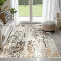 4x6 Area Rug for Living Room - Washable Abstract Low-Pile Rug