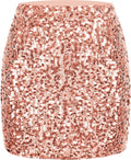 Sequin Bodycon Mini Skirt for Women - Stretchy High Waist Party Fit