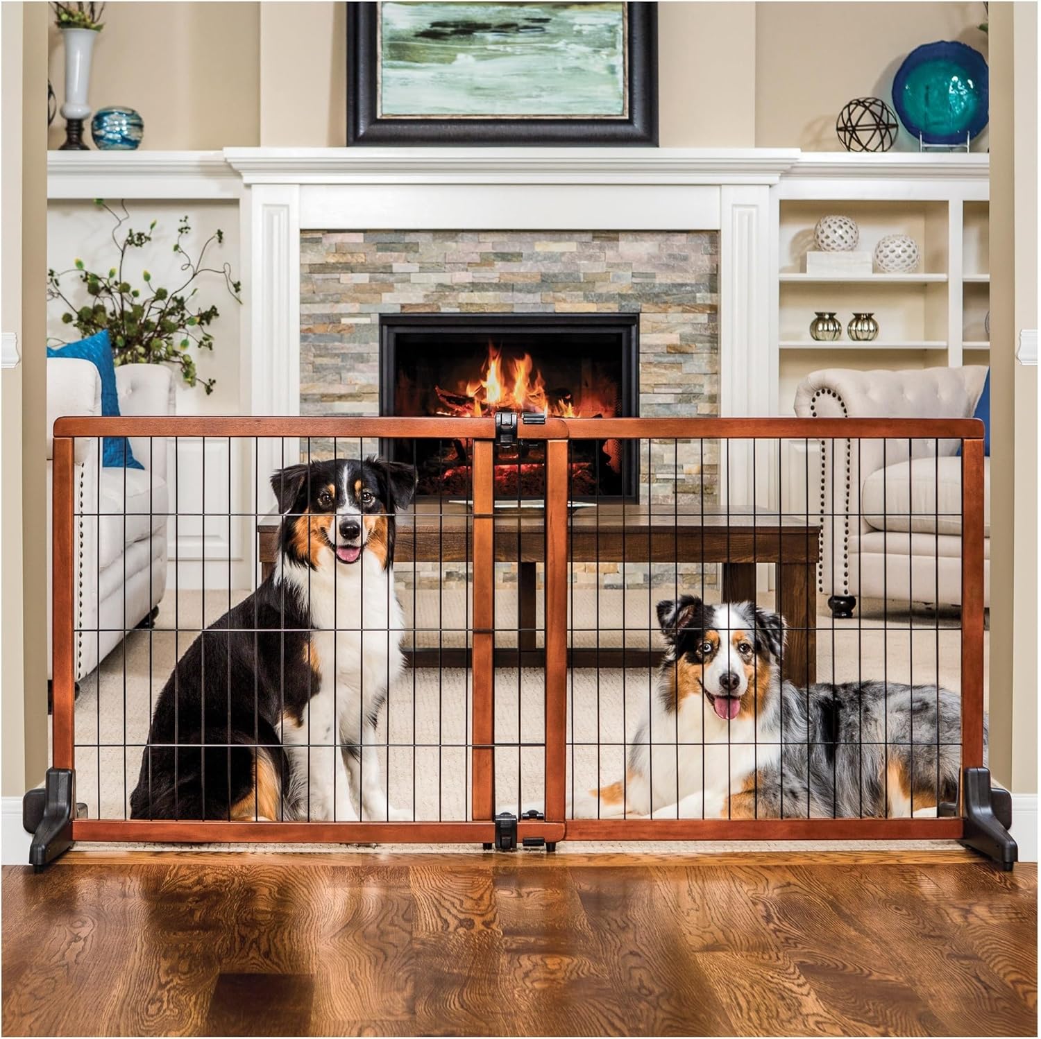 Premium Wood Freestanding Pet Gate by Carlson