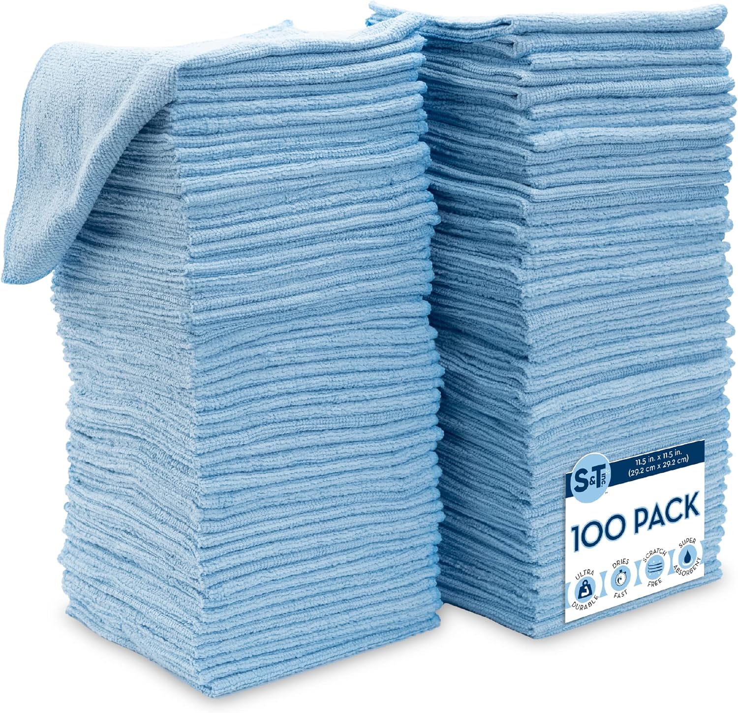 100 Pack Microfiber Cleaning Cloth Set - Ultimate Cleaning Versatility