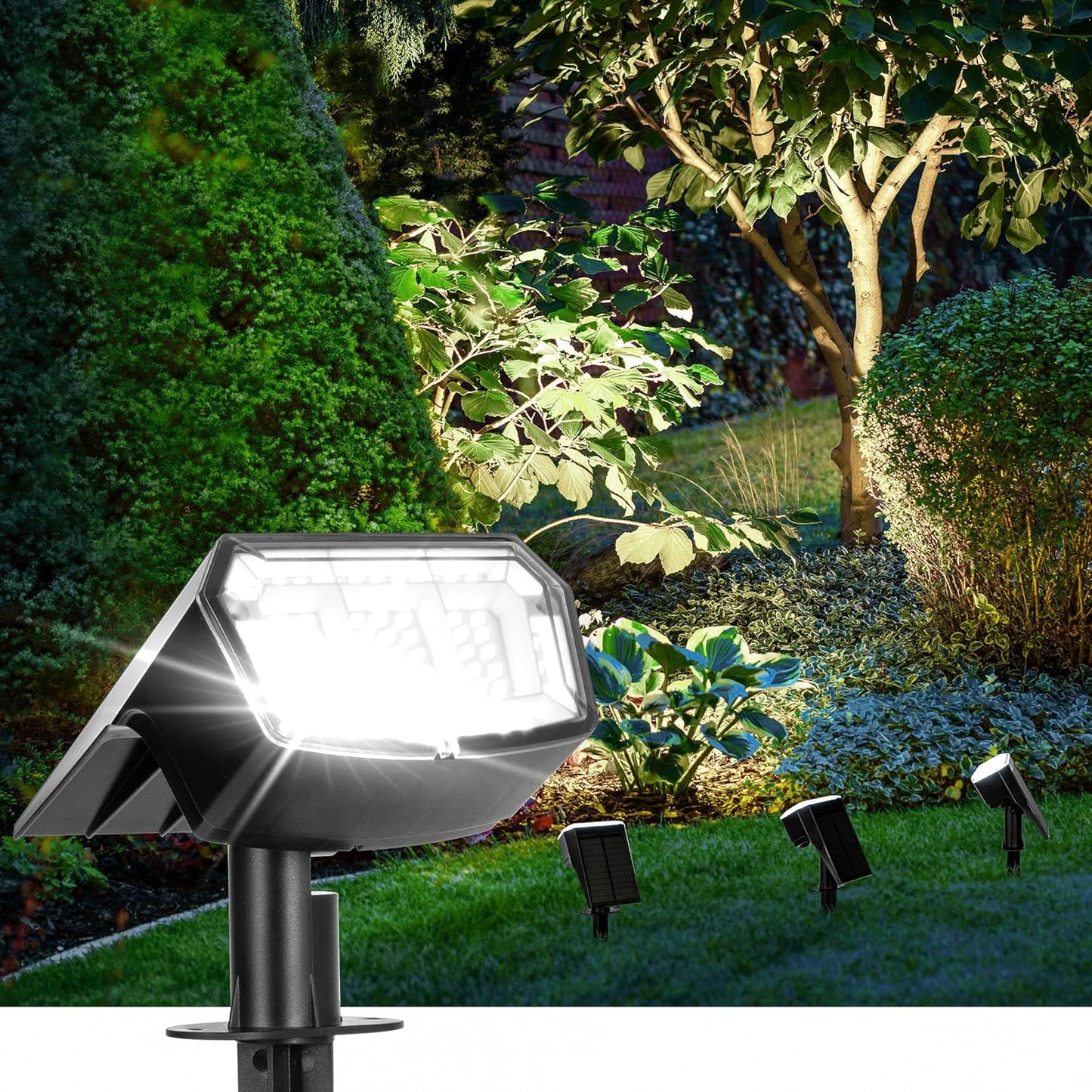 Solar Spot Lights Outdoor Waterproof 6 Pack for Garden Pathway