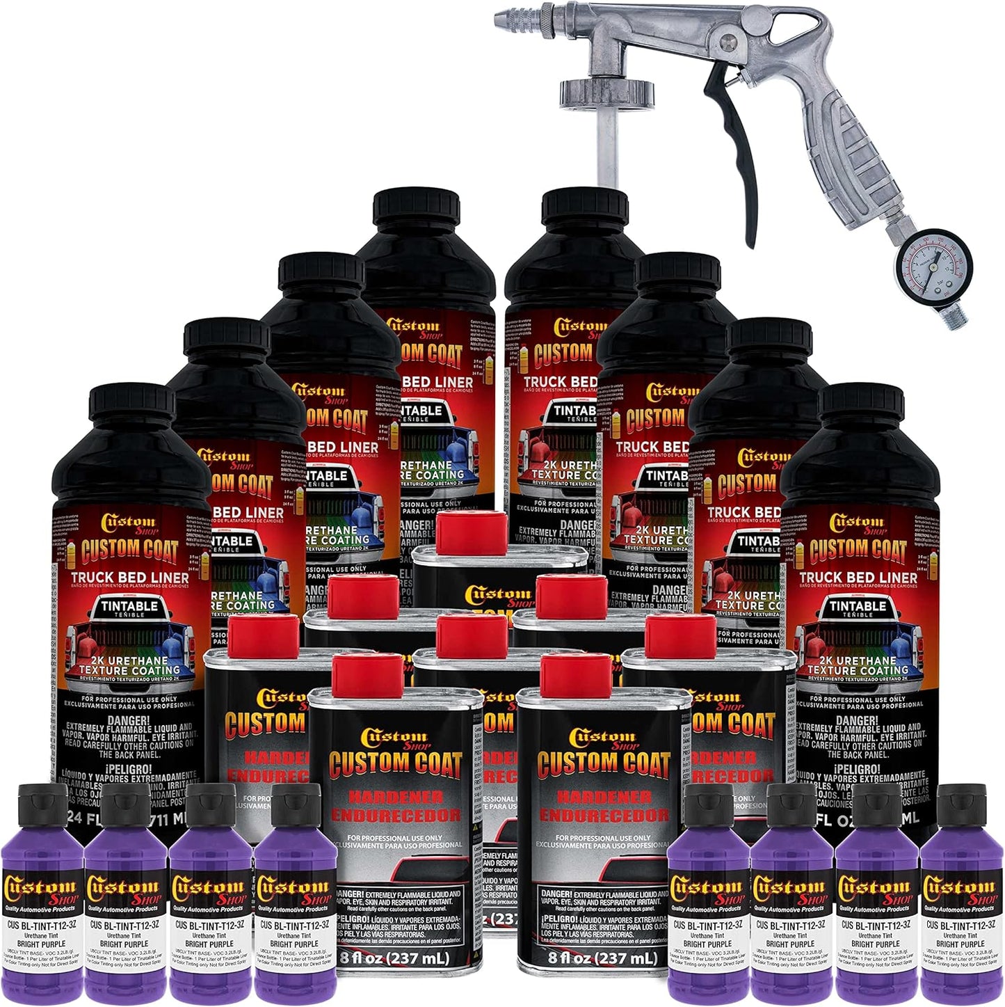 Custom Coat Bright Purple 2 Gallon Urethane Truck Bed Liner Kit
