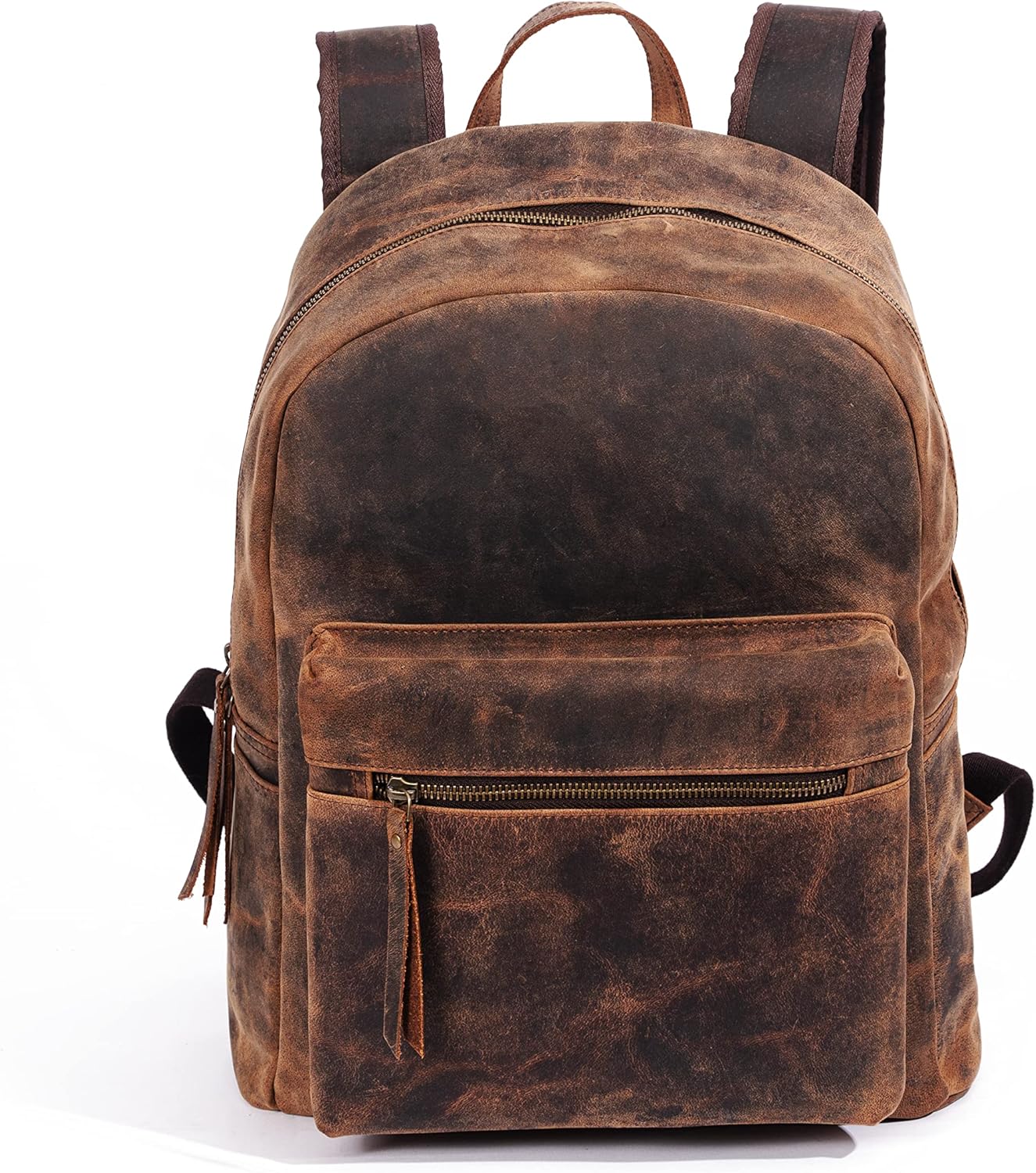 KomalC 17 inch Leather Backpack for Travel and Daily Use