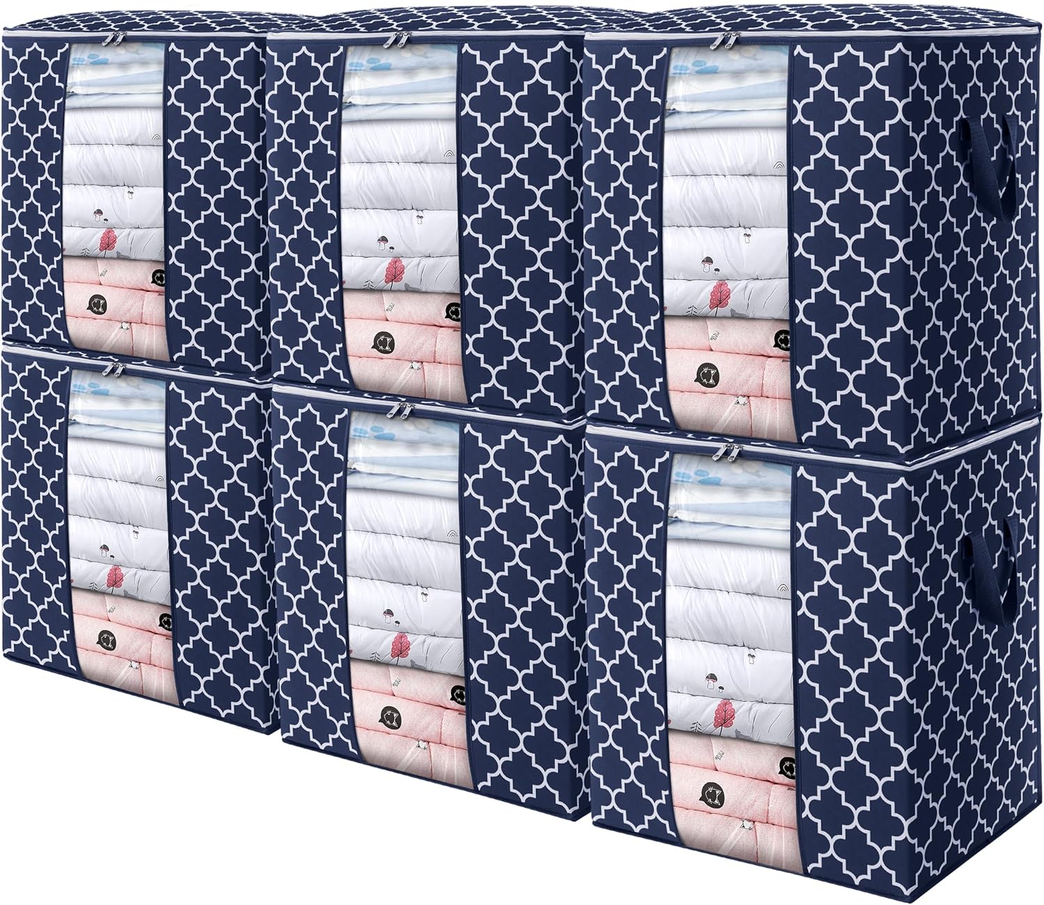 WISELIFE Storage Bags 6 Pack for Large Blanket and Clothes