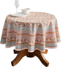 Round Cotton Tablecloth 69 in - 100% Cotton Elegant European