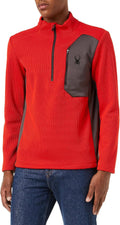 Spyder Men's Bandit Hybrid 1/2 Zip Fleece Mid Layer - Warm